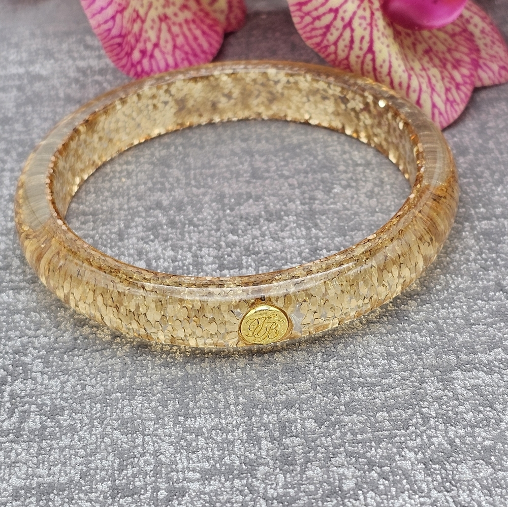 Ted Baker Gold Glitter Bangle Bracelet